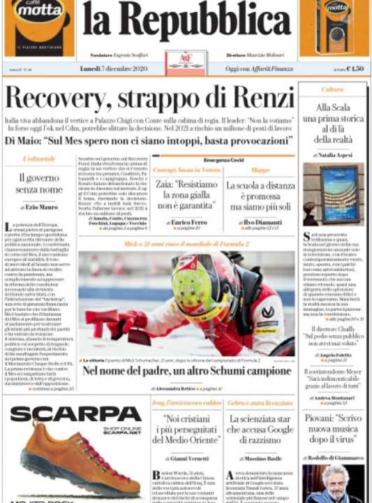 Rassegna stampa 7 dicembre. I principali quotidiani italiani